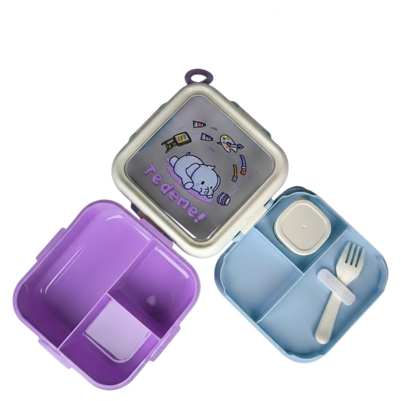 لانچ باکس فانتزی دو طبقه + چنگال