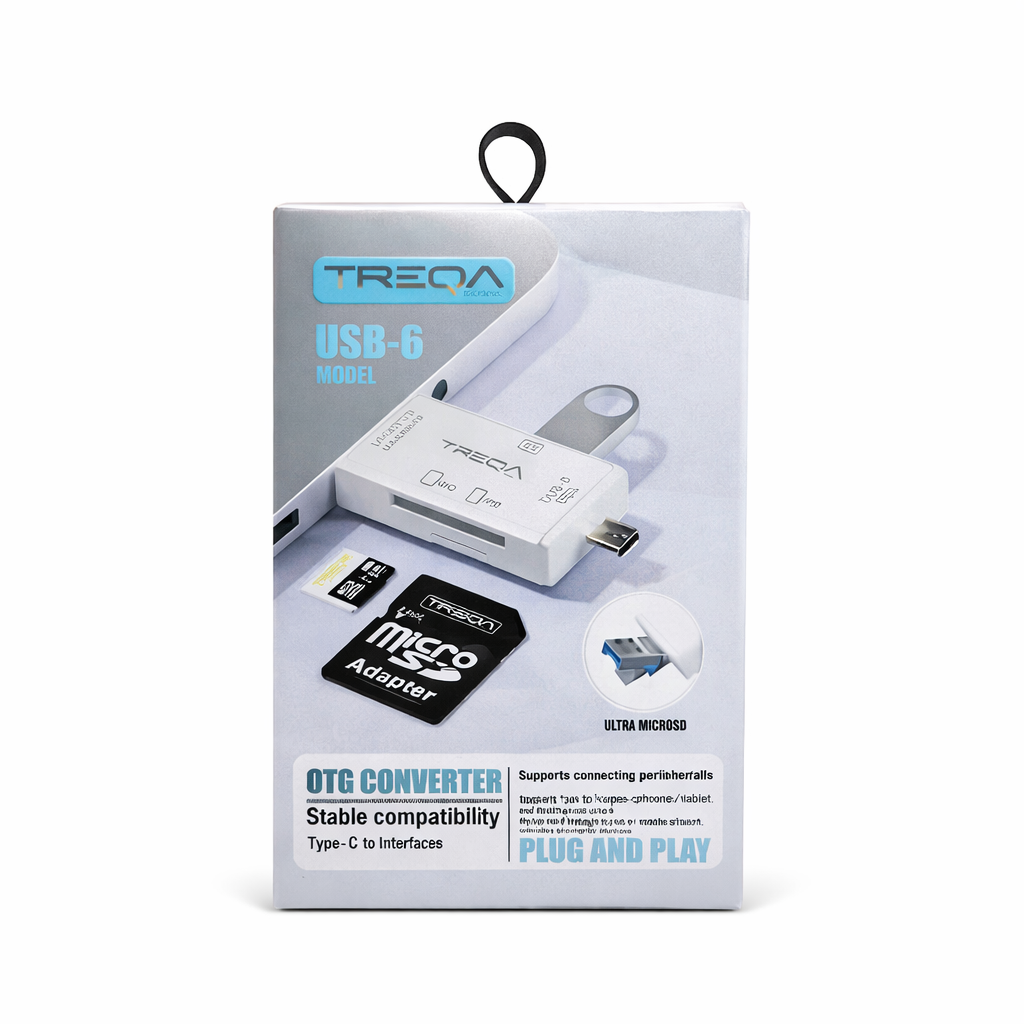 رم ریدر USB3 و OTG Typc ,Micro ترکا (TREQA) مدل USB-6
